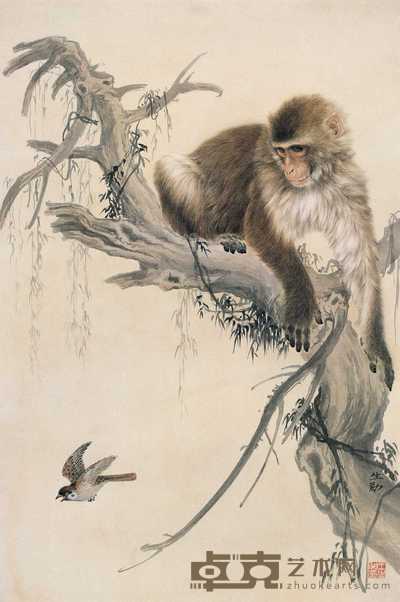 王申勇 猴 镜心 79×61cm